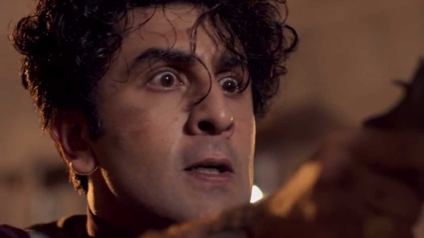 Ranbir Kapoor looking shocked in Bombay Violet (2015)