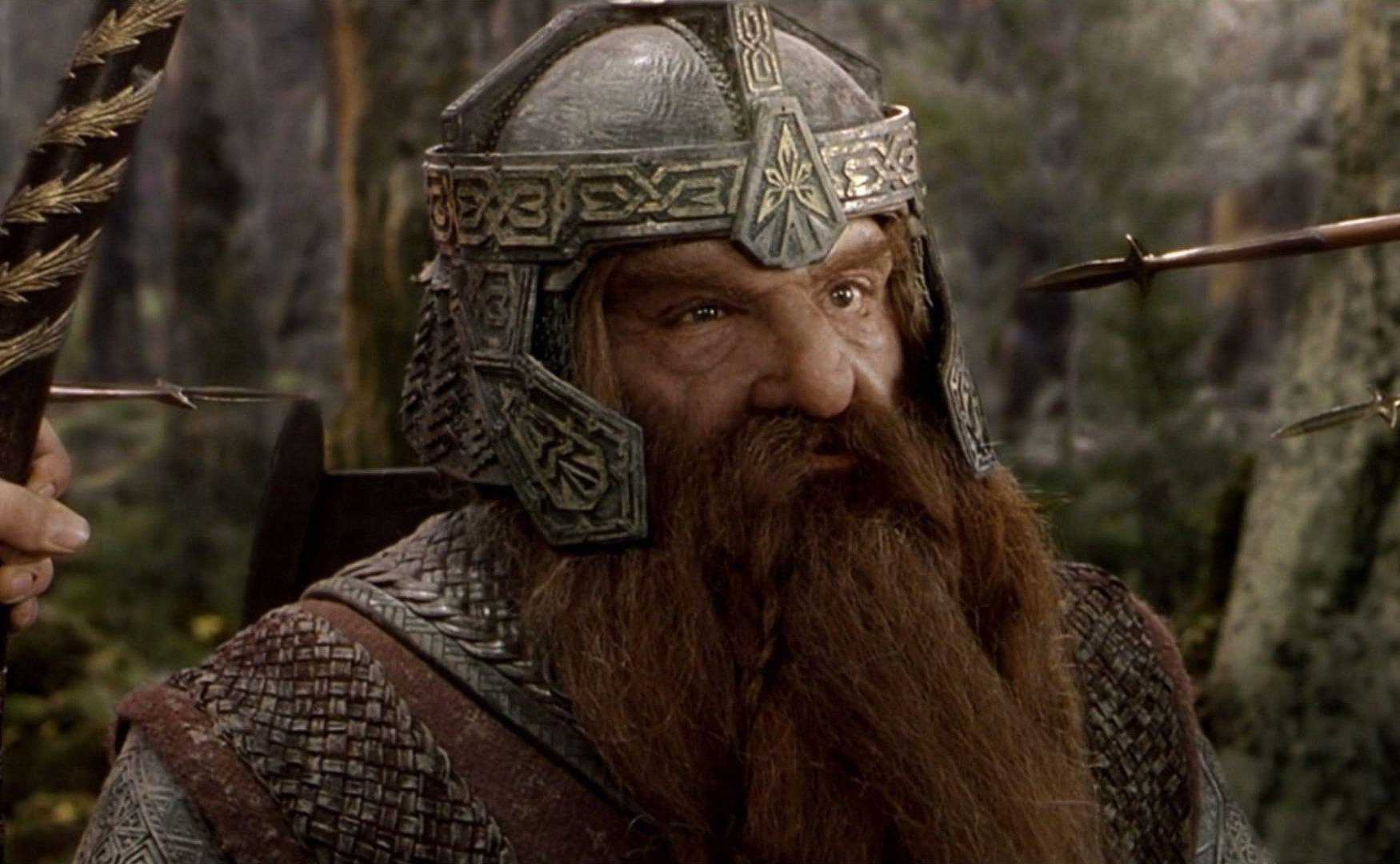 John Rhys-Davies as Gimli in Lord of the Rings