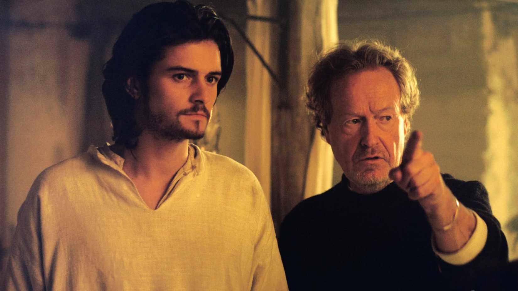 Ridley Scott directs star Orlando Bloom in Kingdom of Heaven 
