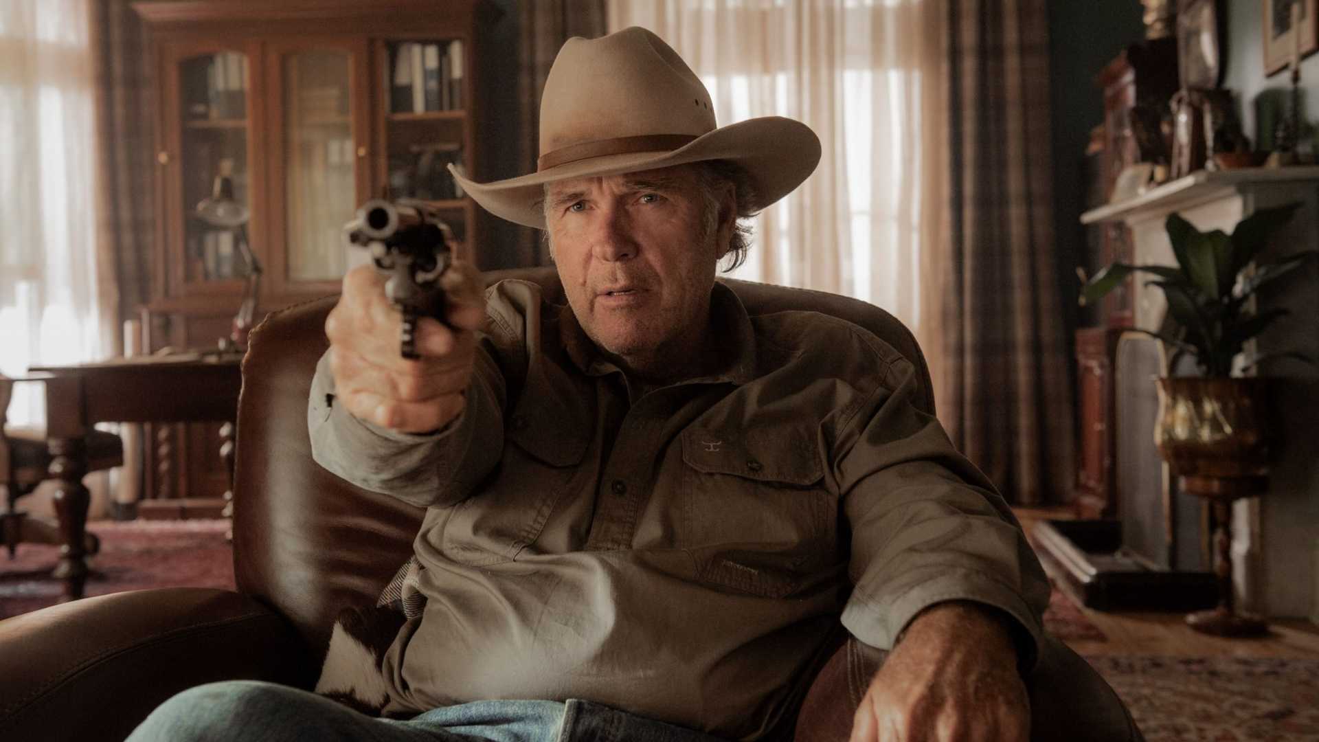 Colin Lawson pointing a gun in Territory