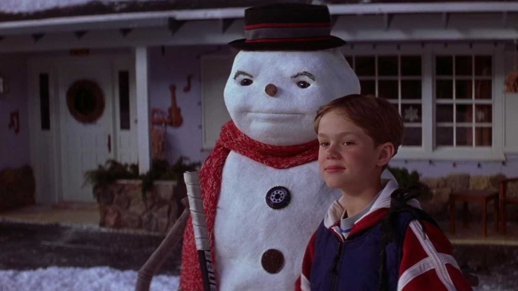 A boy and a snowman in Jack Frost