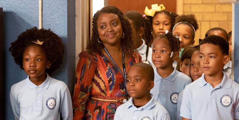 Quinta Brunson in Abbott Elementary with her students