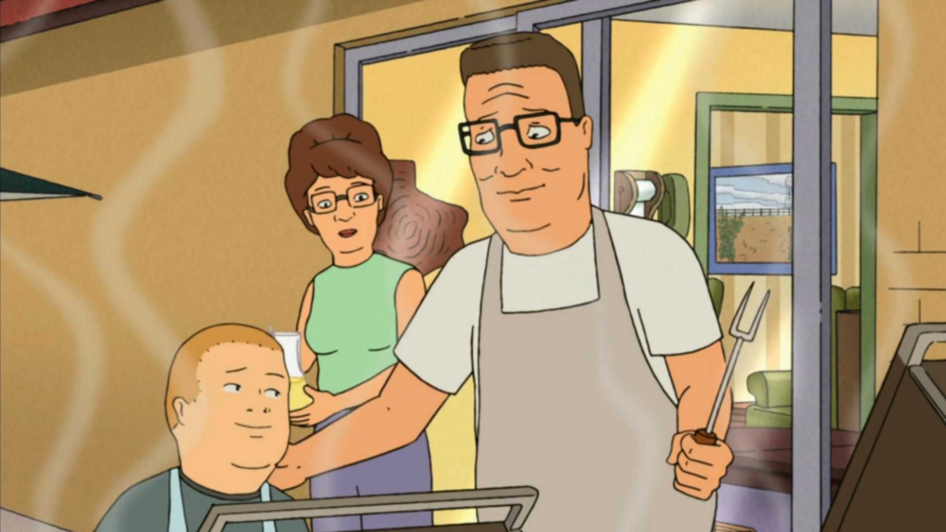 King Of The Hill Character Lanyard – 17.7 Inch ID Badge Holder Keychain With Hank, Bobby & Peggy