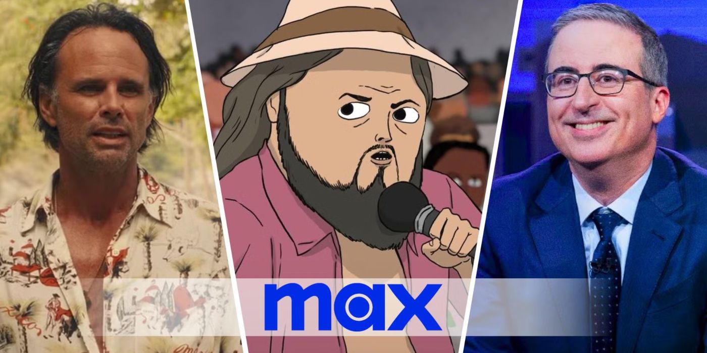 An edited image of three TV shows on Max 