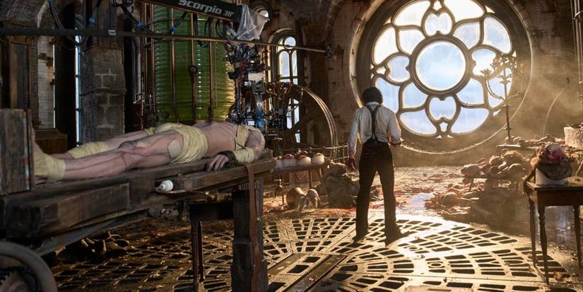 Oscar Isaac in Frankenstein BTS image