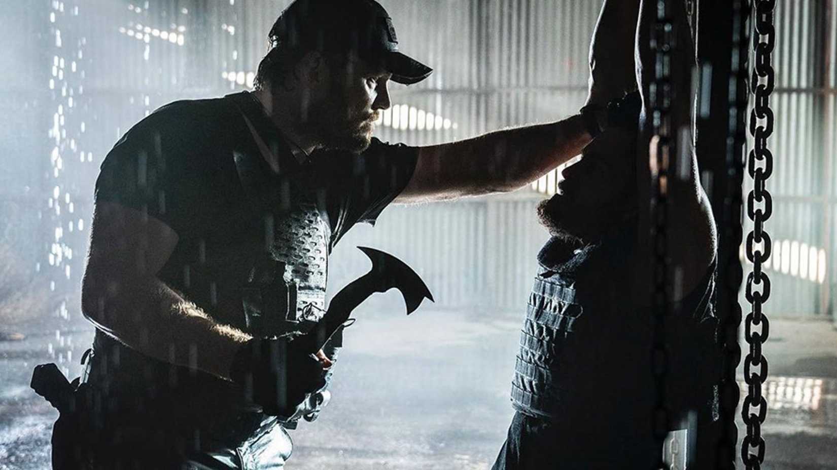 Chris Pratt wields a weapon in The Terminal List