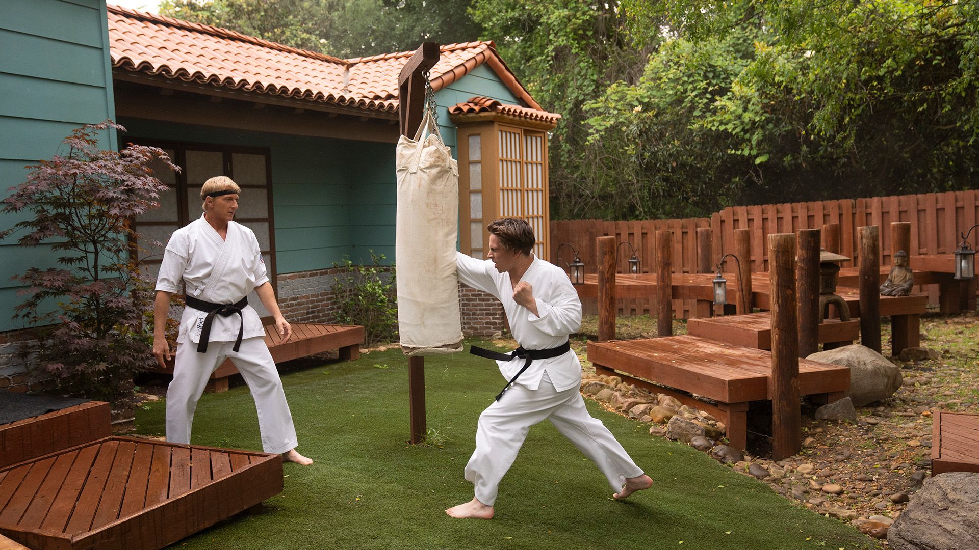 cobra kai johnny robby training