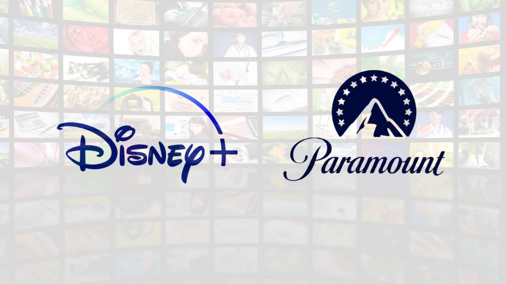 Disney Plus and Paramount logos side by side 