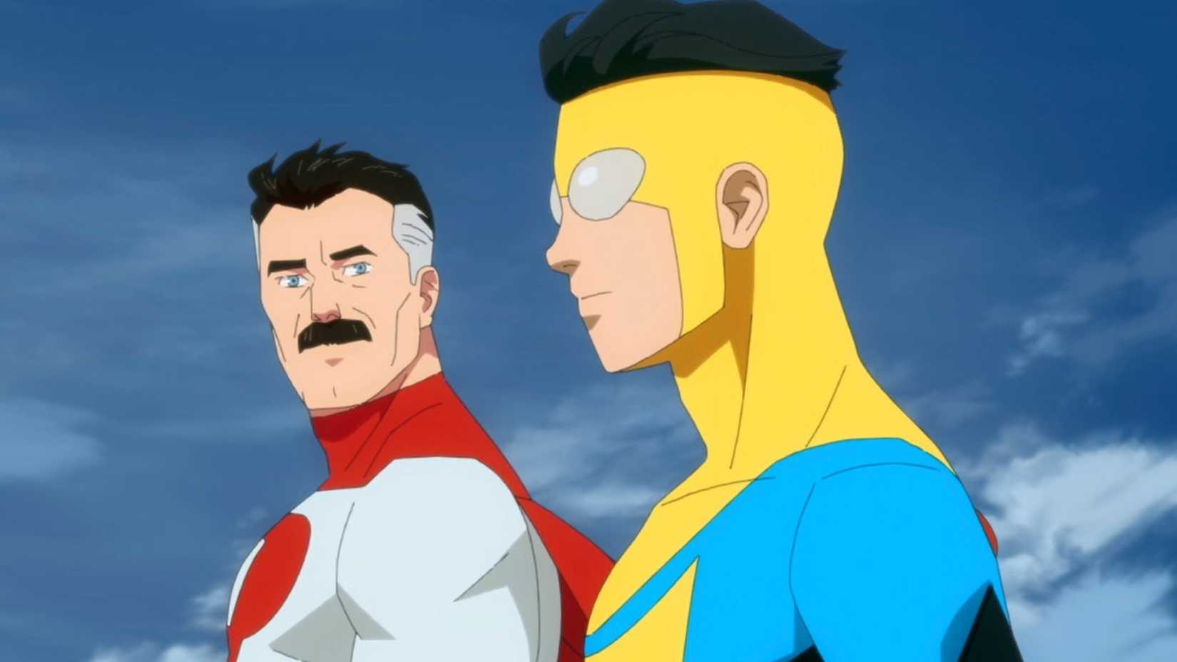 Nolan and Mark stand side by side in Invincible
