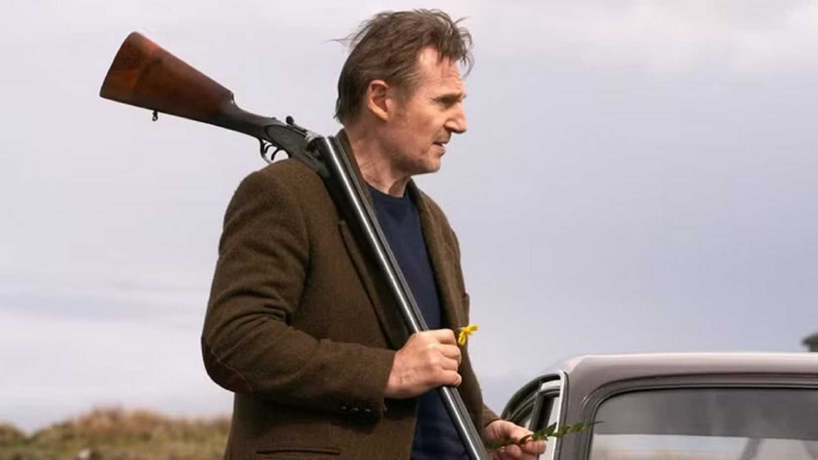 Finbar, played by Liam Neeson, in In the Land of Saints and Sinners.  