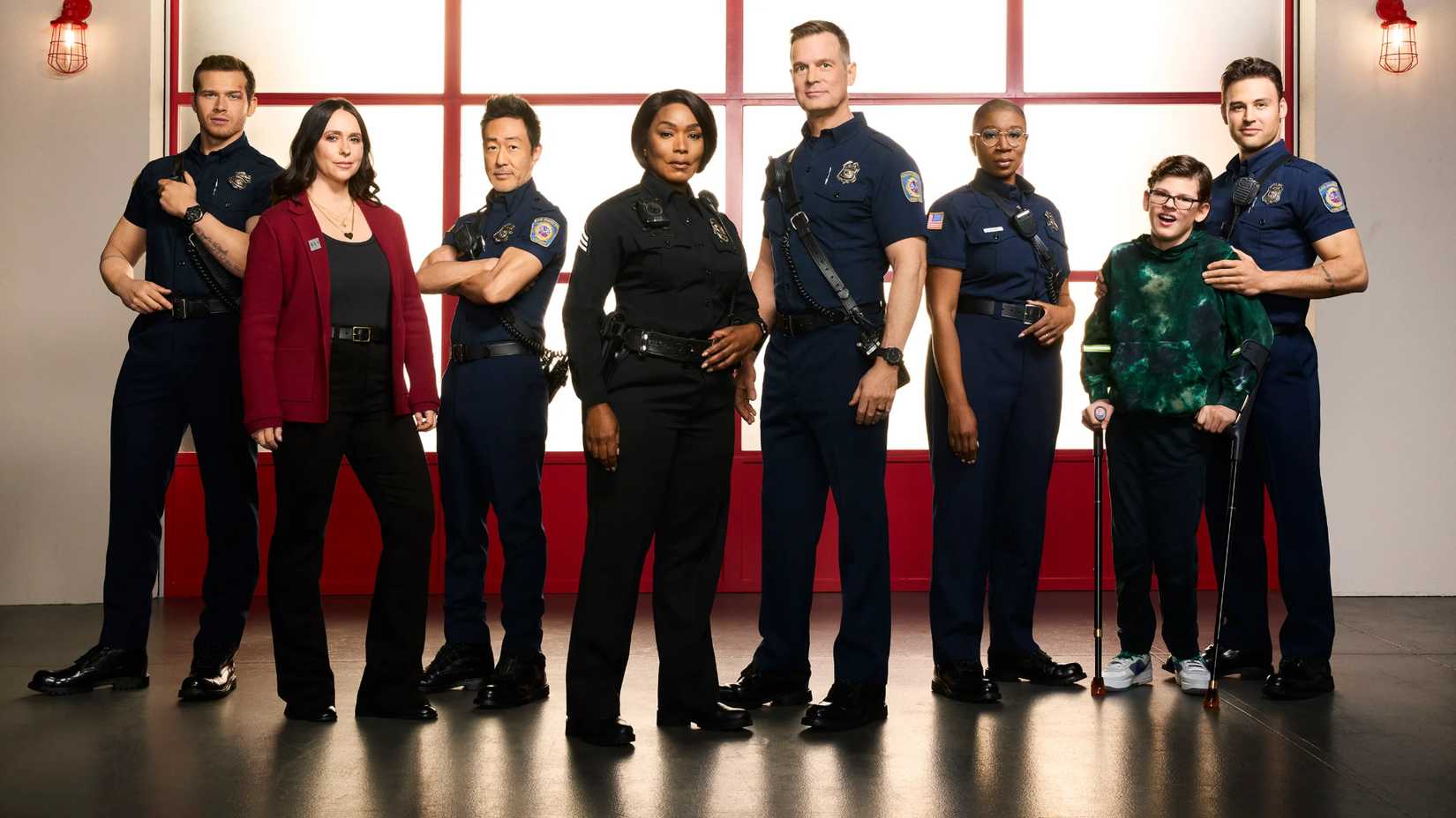 The cast of 9-1-1 poses together