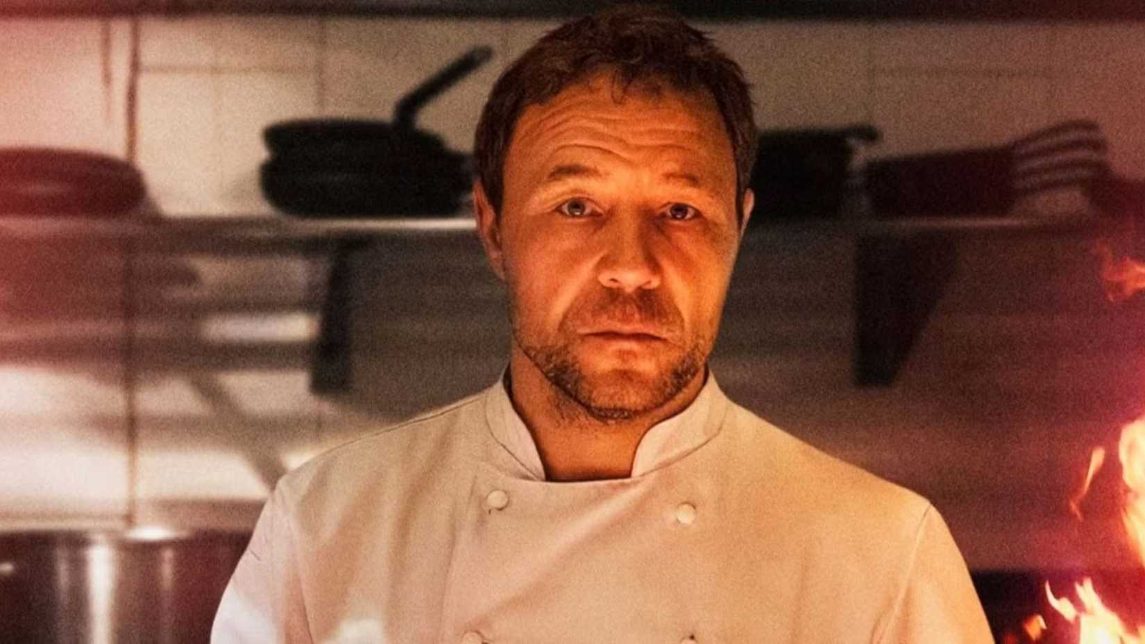 Stephen Graham in Boiling Point cooking in a kitchen