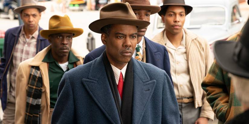 Chris Rock in Fargo wearing a jacket and hat