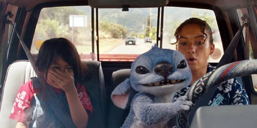 Lilo & Stitch and Nani in the live action remake