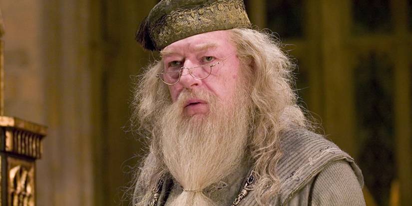 Michael Gambon as Dumbledore.