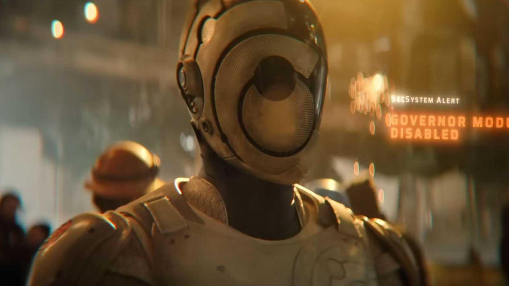 A scene from the series Murderbot