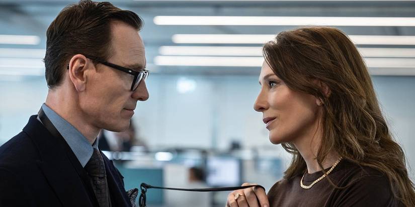 Cate Blanchett and Michael Fassbender in black Bag