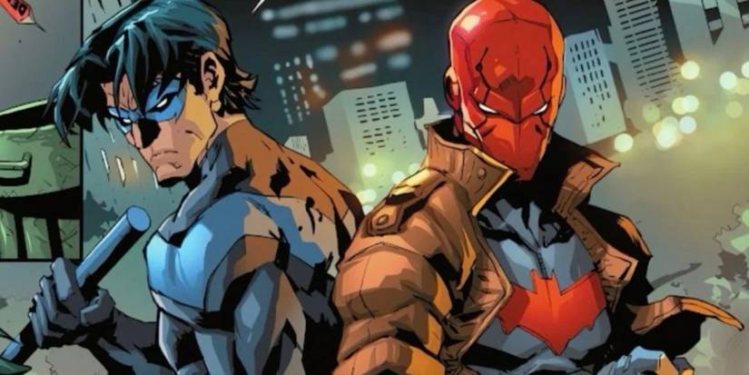Dynamic Duo DCU Batman Nightwing and Red Hood
