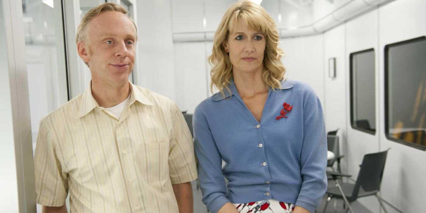 Mike White e Laura Dern na série Enlightened.