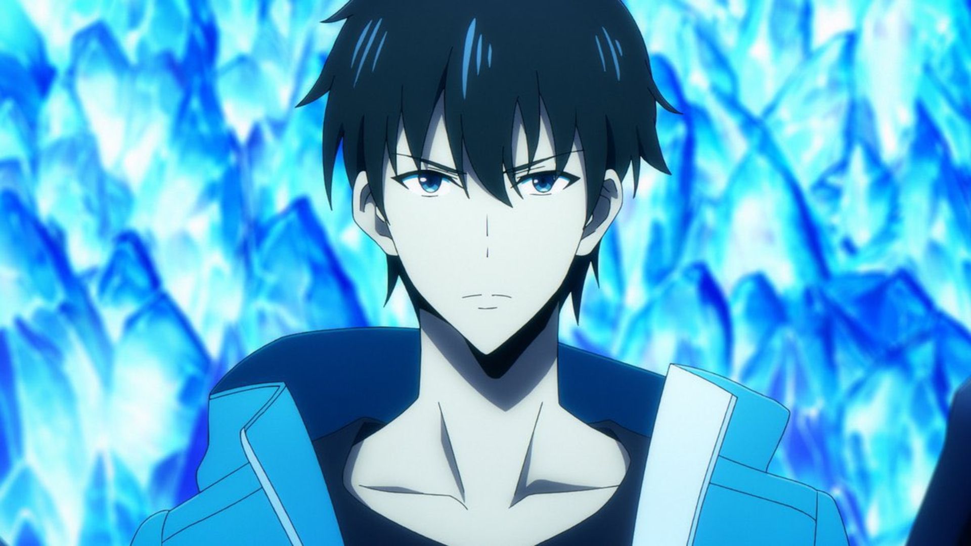 Jin-woo wears blue in Solo Leveling