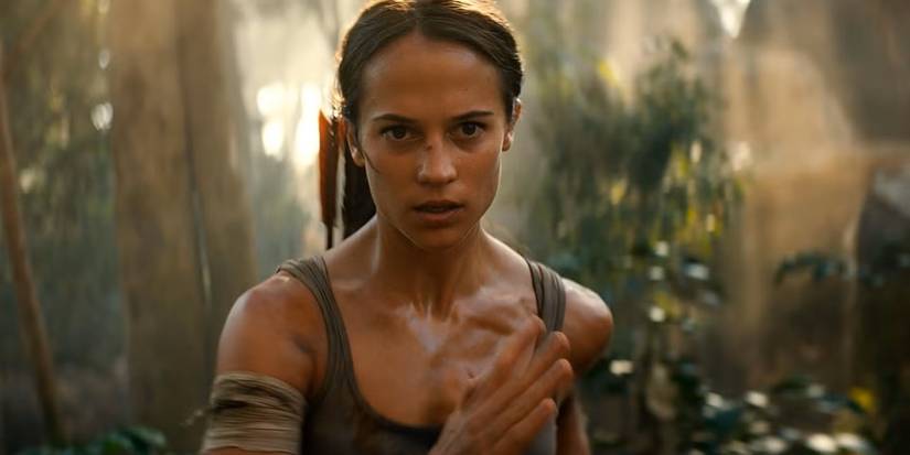 Alicia Vikander as Lara Croft in Tomb Raider 2018.