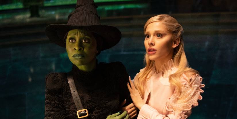 Cynthia Erivo's Elphaba Thropp and Ariana Grande's Galinda 