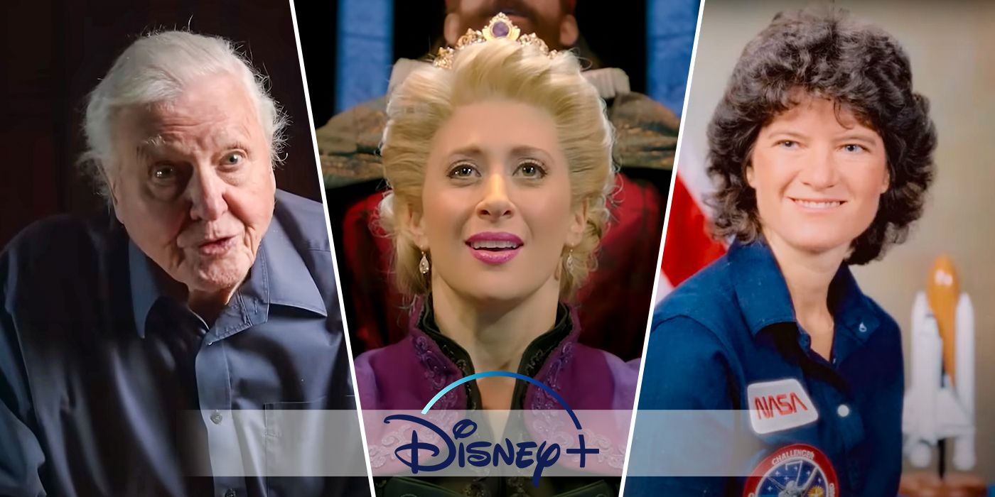an edit of Ocean with David Attenborough, Sally with Sally Ride, Frozen: The Hit Broadway Musical with Caissie Levy 