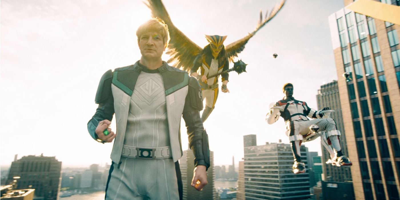 Guy Gardner, Mulher-Gavião e Mr. Terrific em Superman