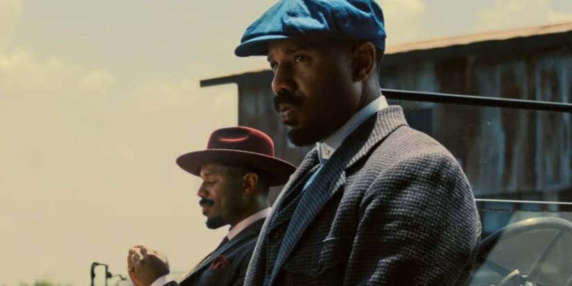 Michael B Jordan as the twin brothers in Sinners