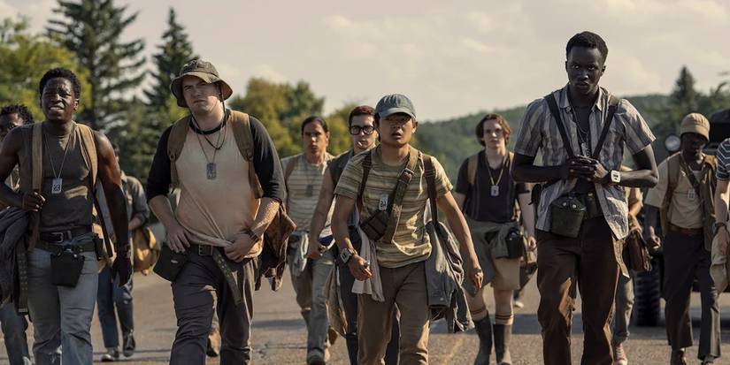 The cast of The Long Walk