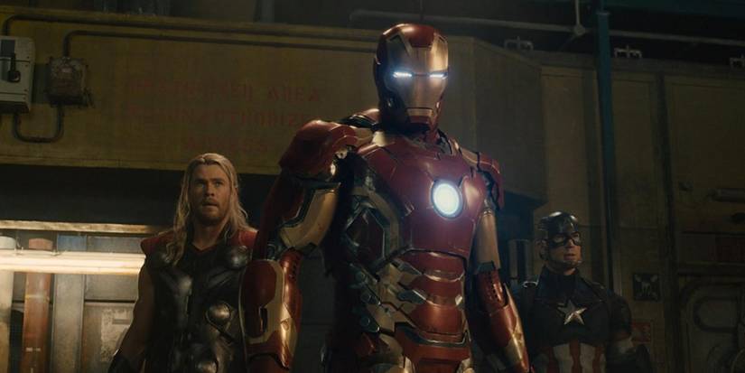 Thor, Iron Man and Captain America in Avengers Age of Ultron