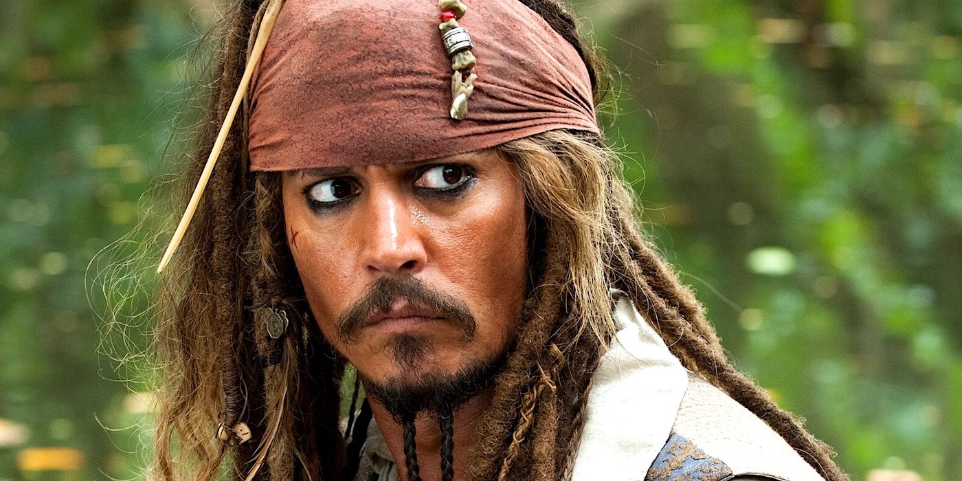 Johnny Depp as Captain Jack Sparrow in Pirates of the Caribbean