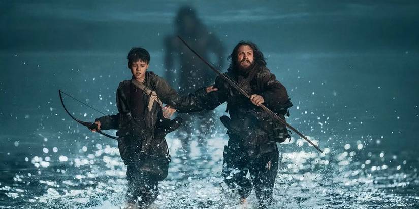 Alfie Williams and Aaron Taylor Johnson in 28 Years Later