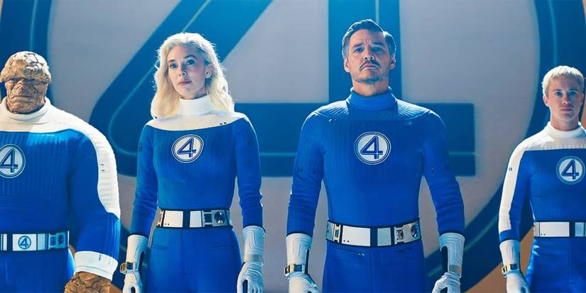 The Thing, Invisible Woman, Mister Fantastic, and The Human Torch in The Fantastic Four: First Steps