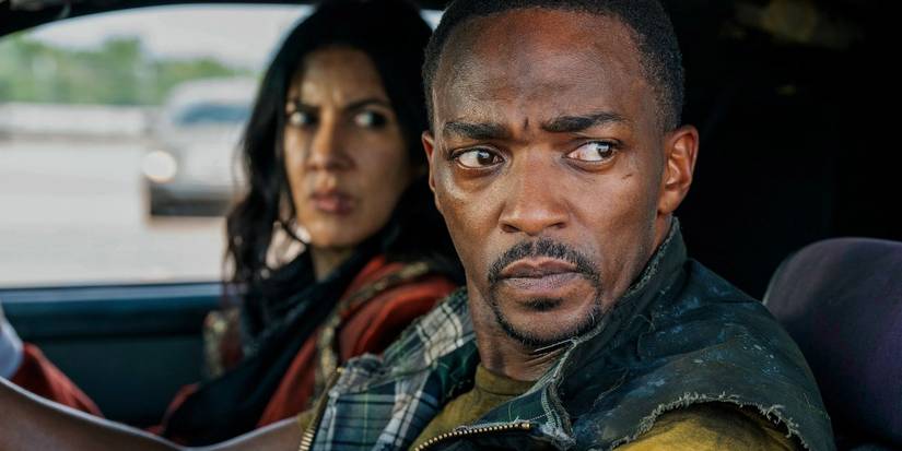 Anthony Mackie's John Doe and Stephanie Beatriz's Quiet on the road in Twisted Metal