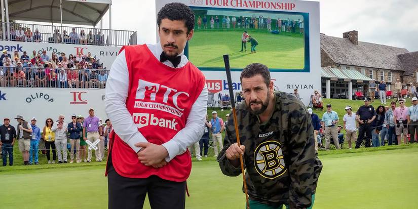 Bad Bunny and Adam Sandler in Happy Gilmore 2 