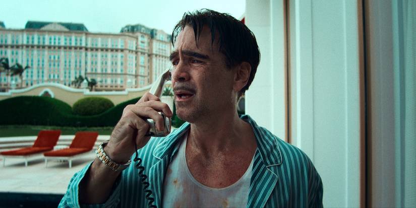 Colin Farrell's Lord Doyle on the phone in Ballad of a Small Player