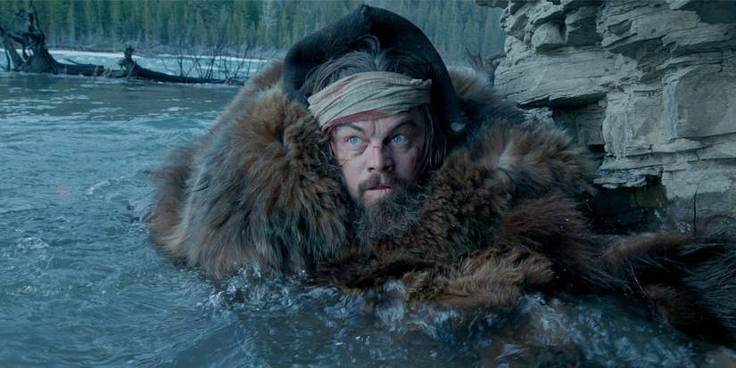 Leonardo DiCaprio as Hugh Glass in The Revenant