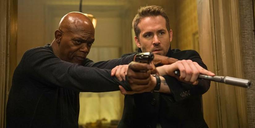 Samuel L. Jackson and Ryan Reynolds in The Hitman's Bodyguard