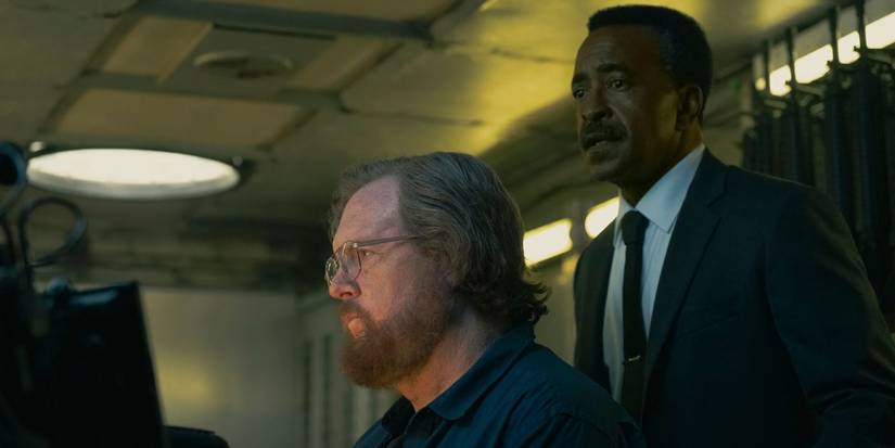 Tim Meadows and Steve Agee as A.R.G.U.S. agents Langston Fleury and John Economos in season 2 of Peacemaker