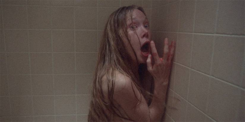Carrie White is terrified in the school shower