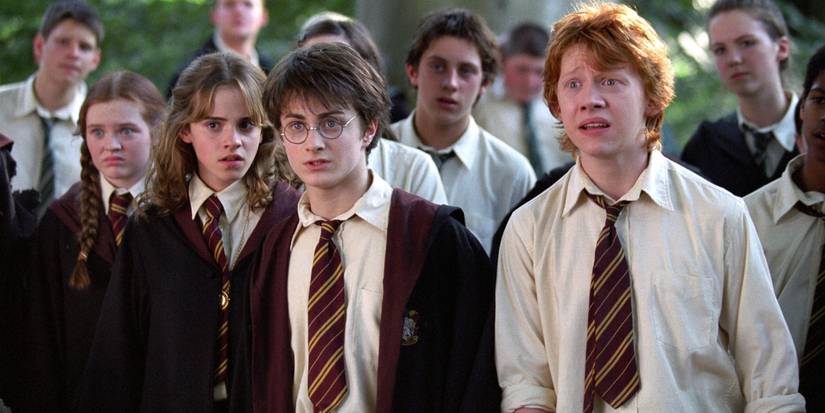 Harry, Ron, and Hermione in Harry Potter and the Prizoner of Azkaban