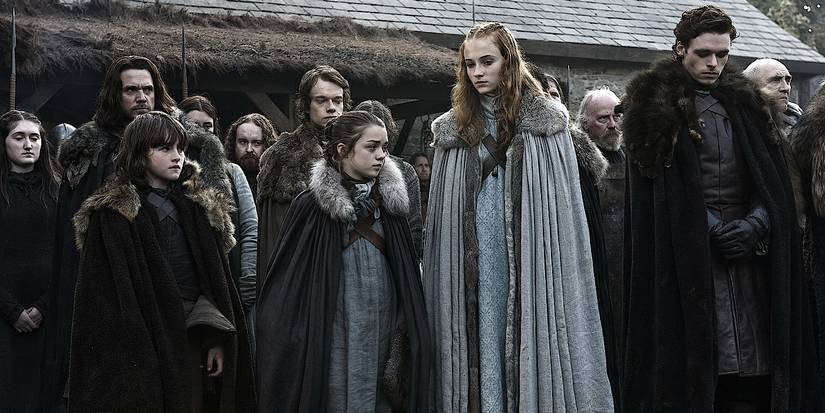 Game of Thrones Scene with Maisey Williams and Sophie Turner