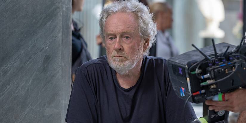 Ridley Scott on the Set of Gladiator II