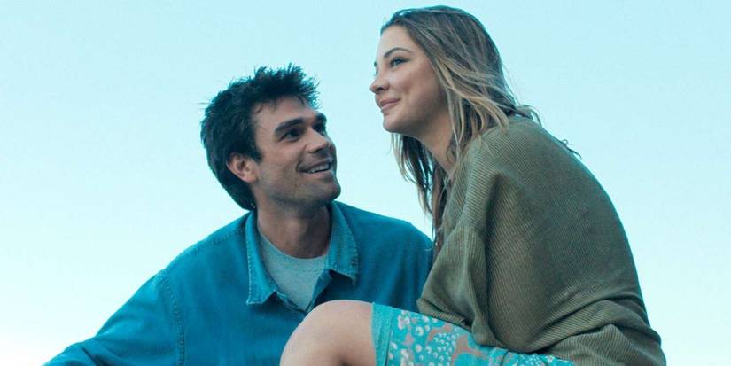 Madelyn Cline and KJ Apa in the romantic film The Map That Leads to You
