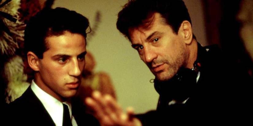 Robert De Niro directing Lillo Brancato on set of A Bronx Tale