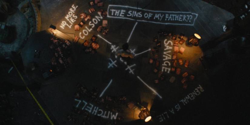 An overhead shot from The Batman captured by cinematographer Greig Fraser