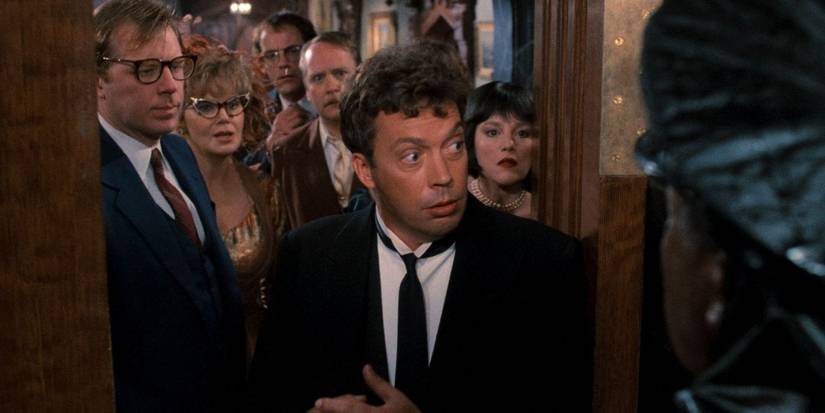 Tim Curry and the cast of 'Clue'