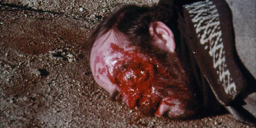 A man lies dead in Cut-Throats Nine