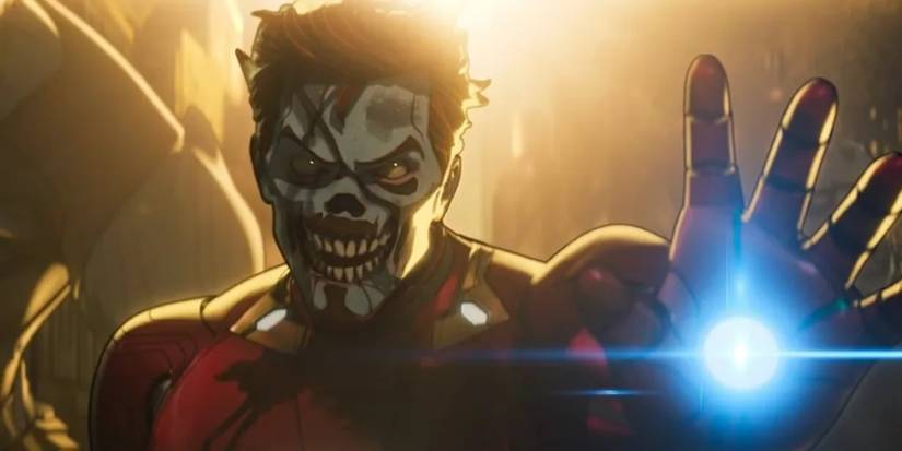 A zombie Iron Man in Marvel Zombies
